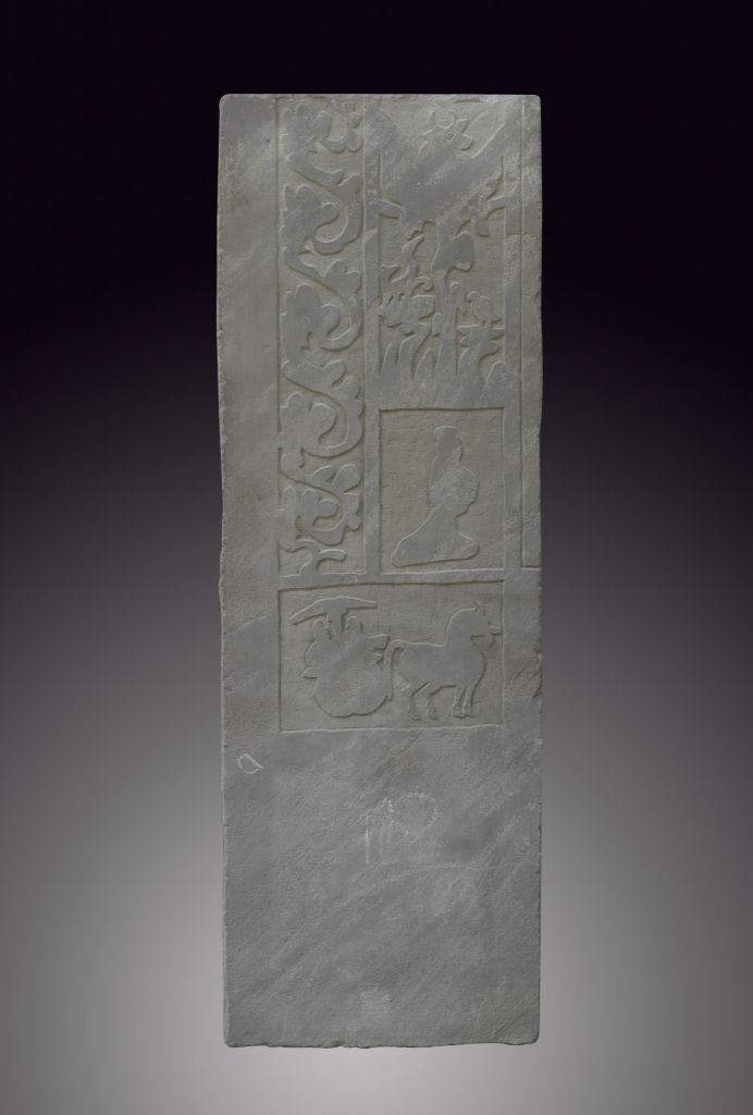 图片[1]-Portrait stone of the doorpost of the Dongwang official travel map-China Archive